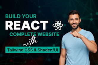 build a complete react website with tailwind CSS and shadcn