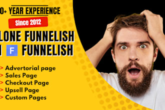 clone sales page and advertorial on funnelish in 24 hours