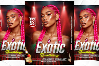 design a professional party, club, event or dj flyer