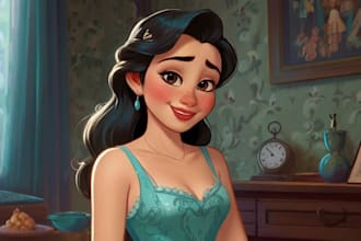 draw you a beautiful portrait disney cartoon style