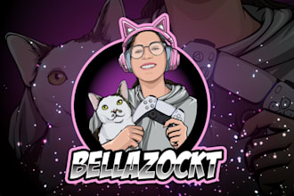 design twitch stream overlay , twitch logo , panel , screen , alerts