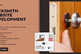 design an exquisite locksmith or handyman website with lead generation and SEO