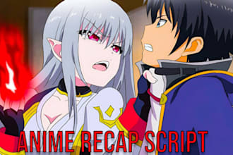 write amazing anime article, anime scripts, comic scripts and anime recap script