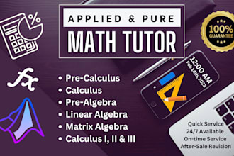 help in math calculus statistics algebra geometry discrete math tutor