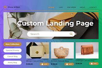 design and redesign custom landing page and business website