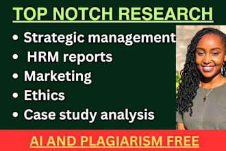 do strategic management, marketing, hrm reports, case study analysis