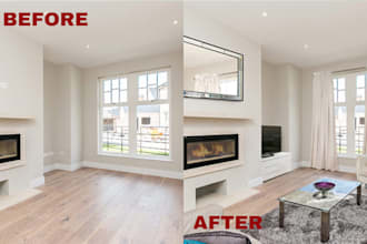do virtual staging, virtual renovation for your listing and virtual furniture