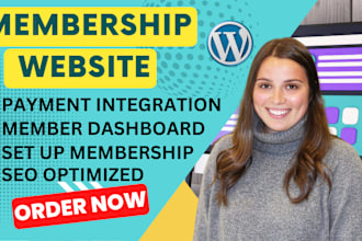 build, develop wordpress membership website subscription website lms website