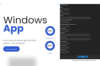create a simple windows application with pyqt,customtkinter