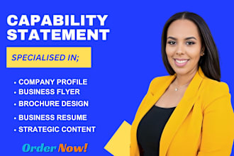design professional government capability statement winning capability statement