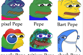 create funny meme art meme gif crypto meme art pepe the frog meme coin art