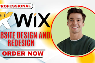 redesign custom wix studio website, wix landing page as wix website manager