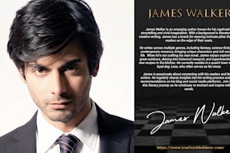 design creative ebook cover for author bio credits