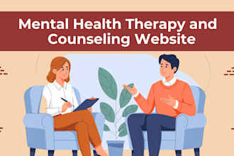 design therapy website or counseling website for you