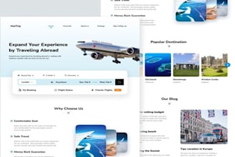 airline website, flight booking website, hotel website, travel website, logistic