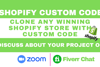 clone copy any shopify store with custom code
