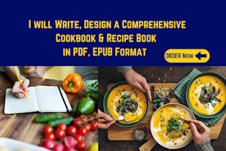 write, design, format, cookbook, recipe book ebook meal plan for amazon KDP lulu