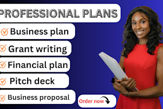create comprehensive business plans for startups, loan approvals, nonprofits