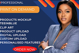 build 7 figure print on demand shopify store personalize pod product teeinblue