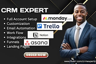 do monday crm trello asana clickup airtable notion zoho CRM hubspot automation
