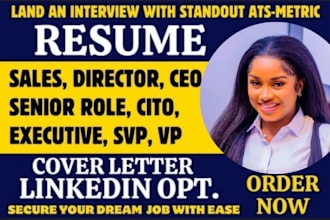 do ats executive resume writing, federal, senior director CV