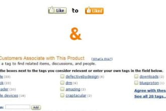 like and tag product, book, movie,etc  on amazon