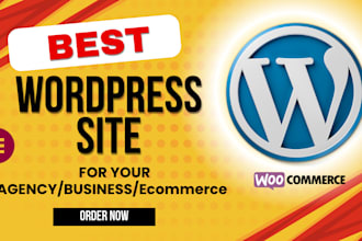 create a responsive wordpress website for your agency business and ecommerce