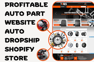 design profitable auto part dropshipping shopify store car part store with ymm