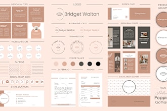 design luxury signature logo, branding kit, and brand identity