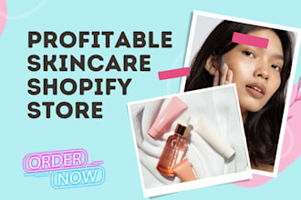 design stunning skincare shopify store spa website cosmetic dropshipping store