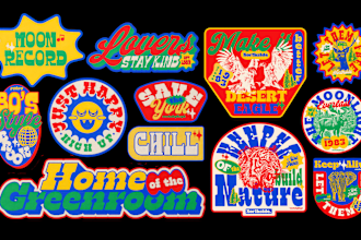 make pop fun retro vintage for sticker or t shirt design