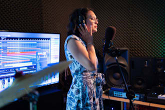 write, sing edm gospel song, rock metal, soul, pop as a female gospel singer