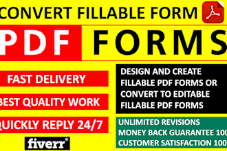 design and create fillable pdf forms or convert to editable fillable pdf forms