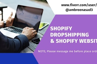 create a shopify dropshipping and shopify website