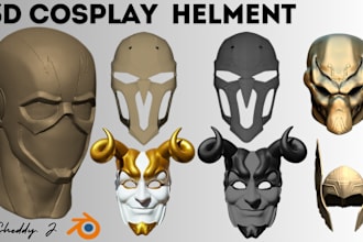 sculpt 3d mask, 3d helmet ,3d cosplay props for printing