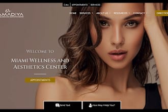 design medical spa website, med spa, health care, botox, weight loss website