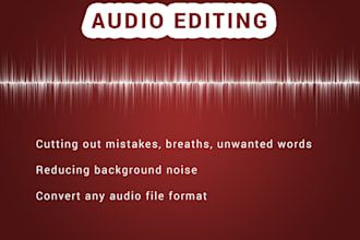 edit  audio lecture or interview