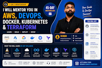 mentor you in AWS, devops, docker, kubernetes and terraform