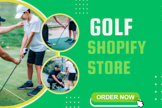 design golf shopify store golf  accessories website golf wear dropshipping store