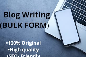 write professional bulk blog writing
