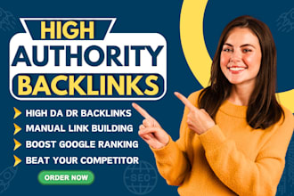 high da dr backlinks on unique domains and high authority link building seo