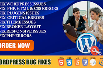 fix wordpress issues, fix wordpress error, fix wordpress bug, fix critical error