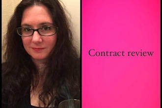 review your contract incl business, personal, legal, etc