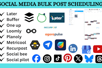 schedule social media post via hootsuite sprinklr recurpost later loomly buffer