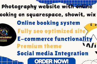 do photography website with online booking on squarespace, wordpress showit wix