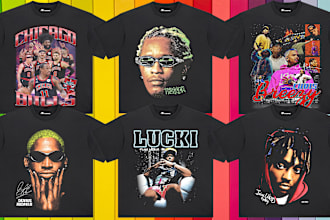 creative bootleg rap tee 90s hip hop bootleg streetwear design