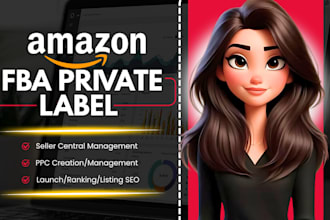 be your amazon virtual assistant for amazon fba private label, amazon expert va