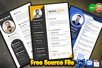 design, edit your resume, make cv and portfolio design