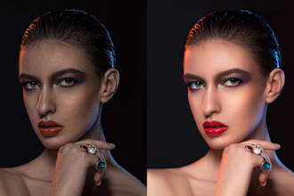 do face retouching and high beauty skin retouch