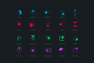 design trending glass morphism icons or logo